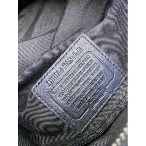 Coach Medium Tote Msrp Black Gray Jacquard Fabric - Picture 11 of 12